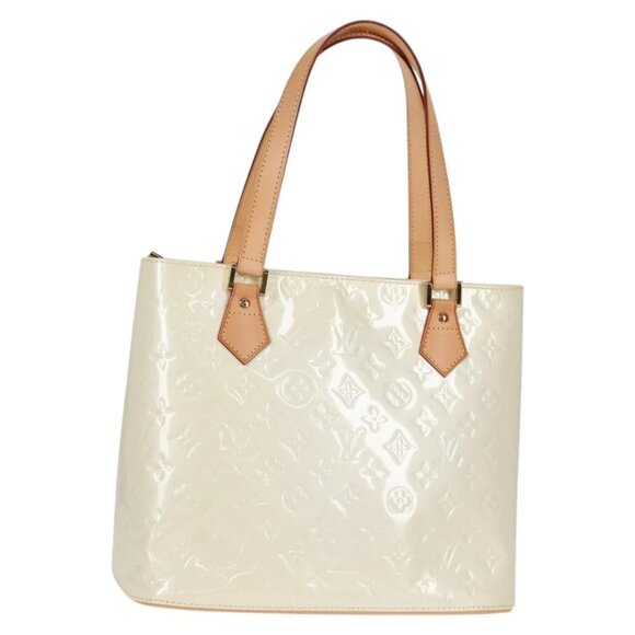 LOUIS VUITTON Monogram Vernis Houston Hand Bag Perle M91342 LV Auth ep10355A - Picture 1 of 16
